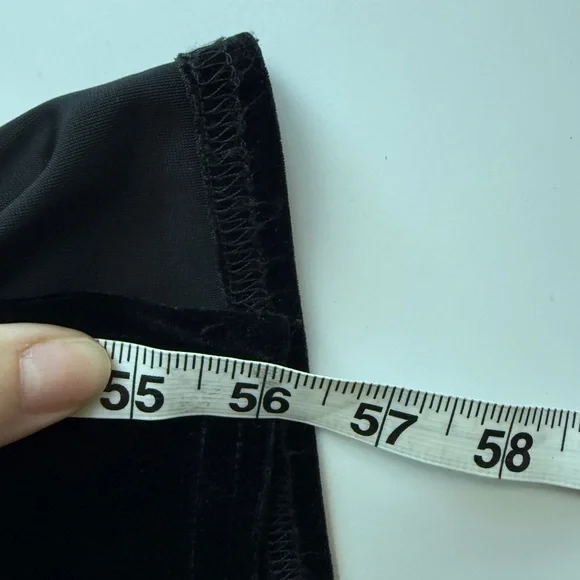 City Triangles Y2K 90s Black Velvet Maxi Dress Butterfly Beaded Side Slit - Picture 10 of 12